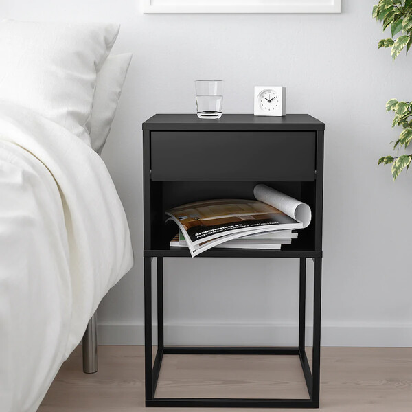 VIKHAMMER Table chevet - noir - IKEA