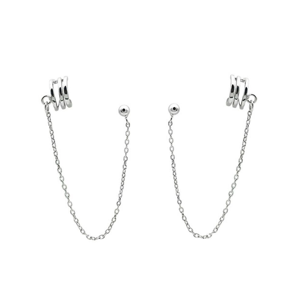 Clip à Trois Anneaux Avec Clip D'oreille En Argent Sterling