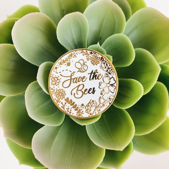 Honey Bee Charity Pin - Save The Bees - CHARITY Lapel Pin - Fundraising Pin