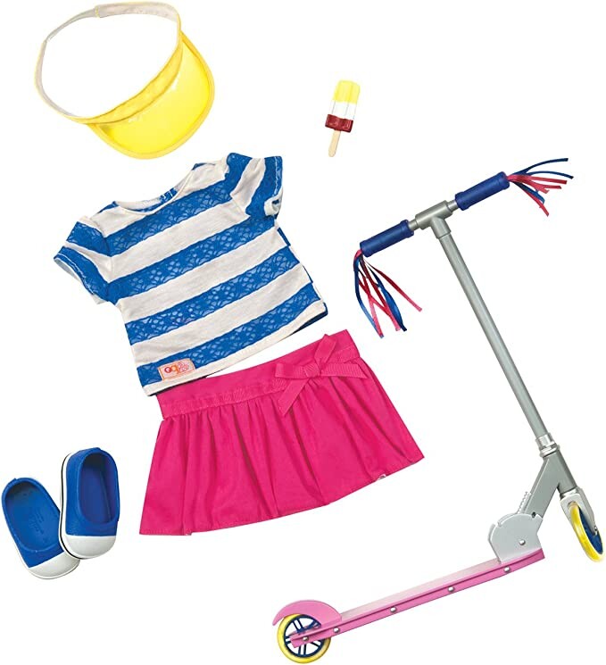 Our Generation - BD30200Z - Tenue deluxe - ensemble avec trottinette : Amazon.fr: Jeux et Jouets