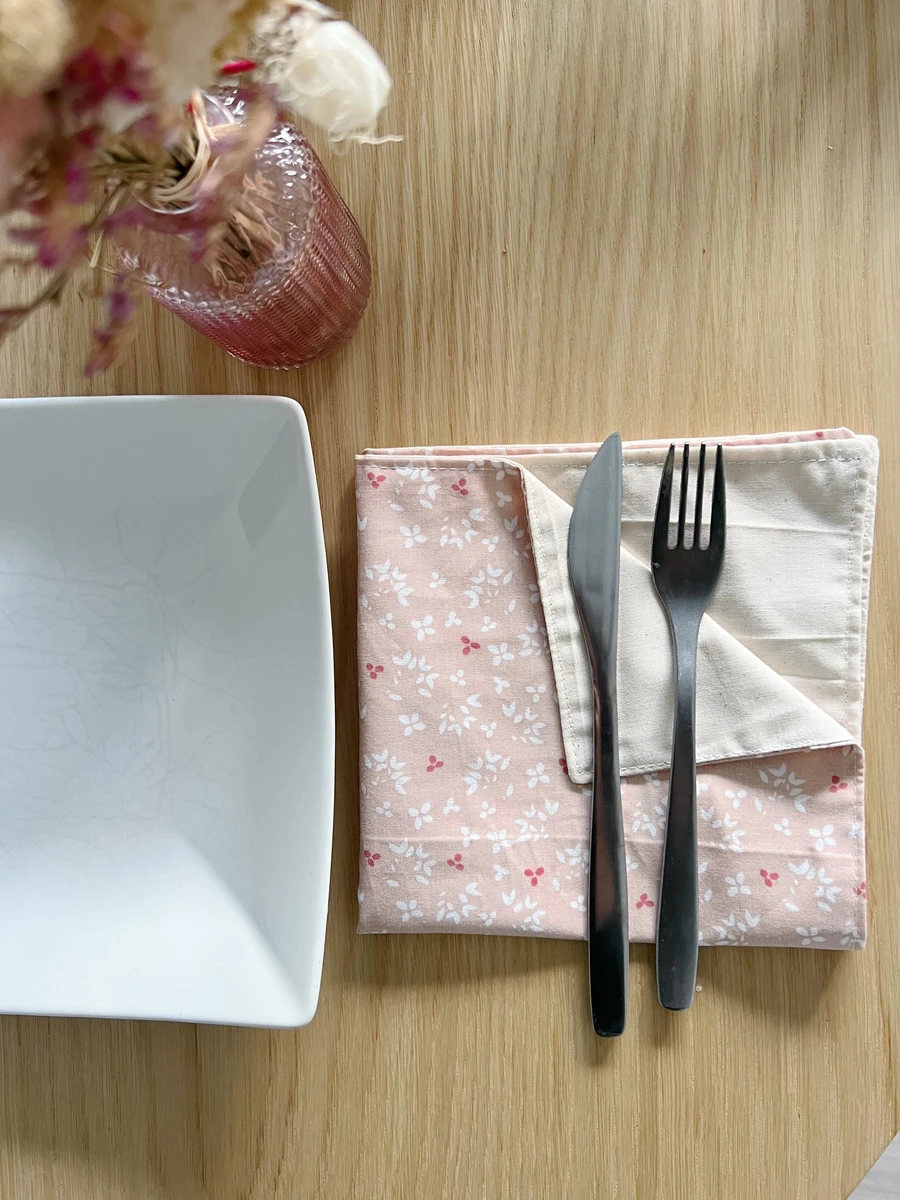 Serviette de table tissu lavable pour un zéro déchet