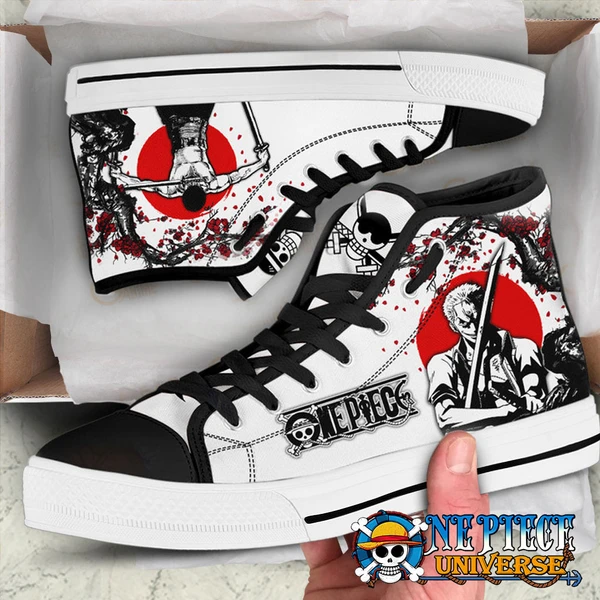 Zoro Roronoa High Top Converse Shoes One Piece Custom Shoes - One Piece Universe - The Best Store for One Piece Merchandise