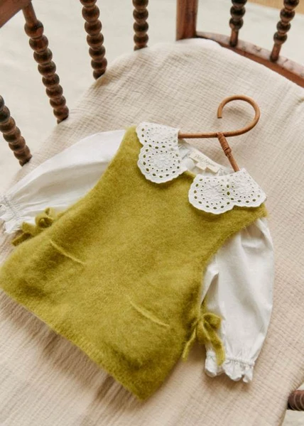 Pull Léandre - Vert Olive - Polyamide recyclé - Sézane
