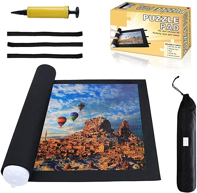 Jigsaw Puzzle Mat Roll Up - Saver Large Puzzles Board for Adults Kids 300 500 1000 1500 2000 Pieces, Storage and Transport Premium Pump Puzzle Glue Puzzles Felt Mat Inflatable Tube : Amazon.fr: Jeux et Jouets