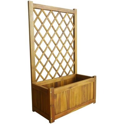 Jardinière avec treillis bois