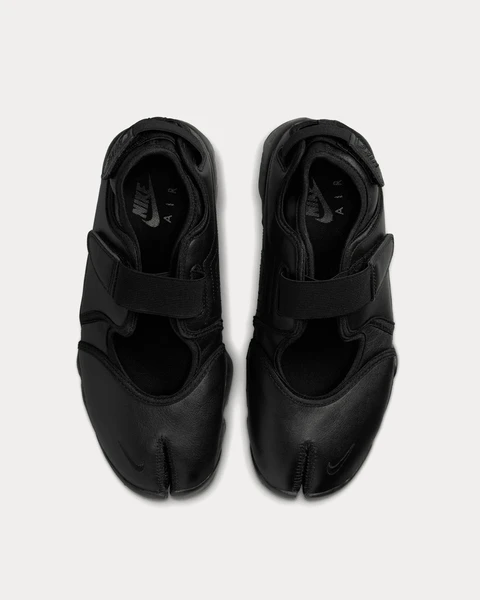 Nike Women's Air Rift Leather Black Slip On Sneakers & Trainers