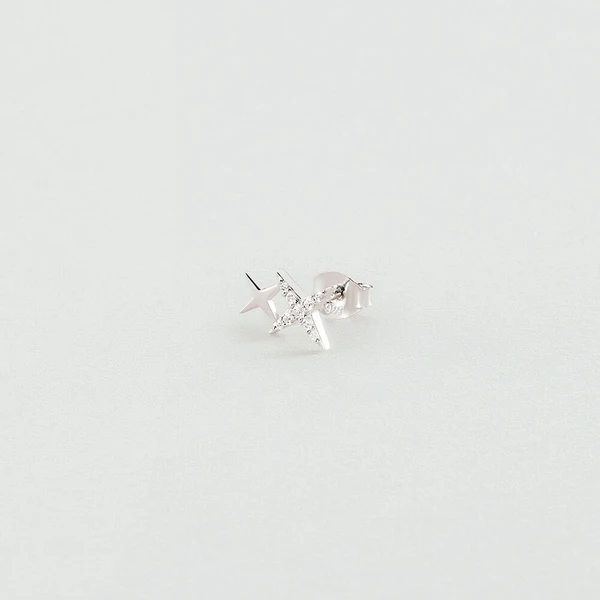 Piercing stud MIX & MATCH - Crystal / Silver