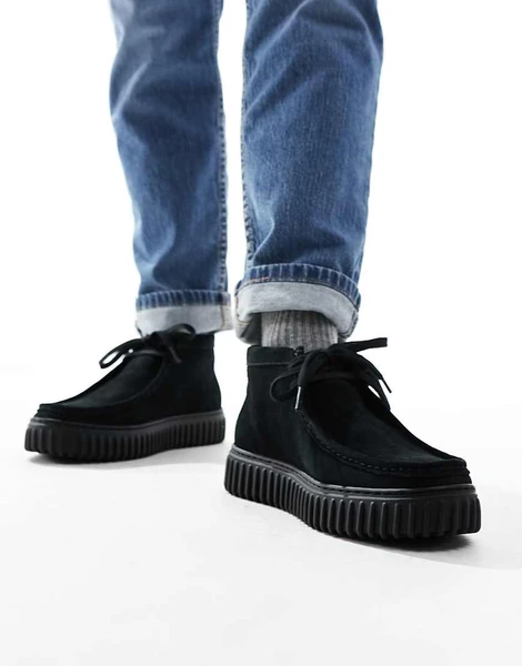 Clarks - Torhill - Bottes hautes en daim - Noir