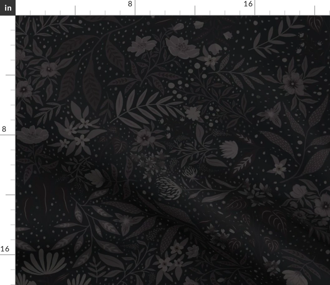 Gothic Botanical Fabric | Spoonflower