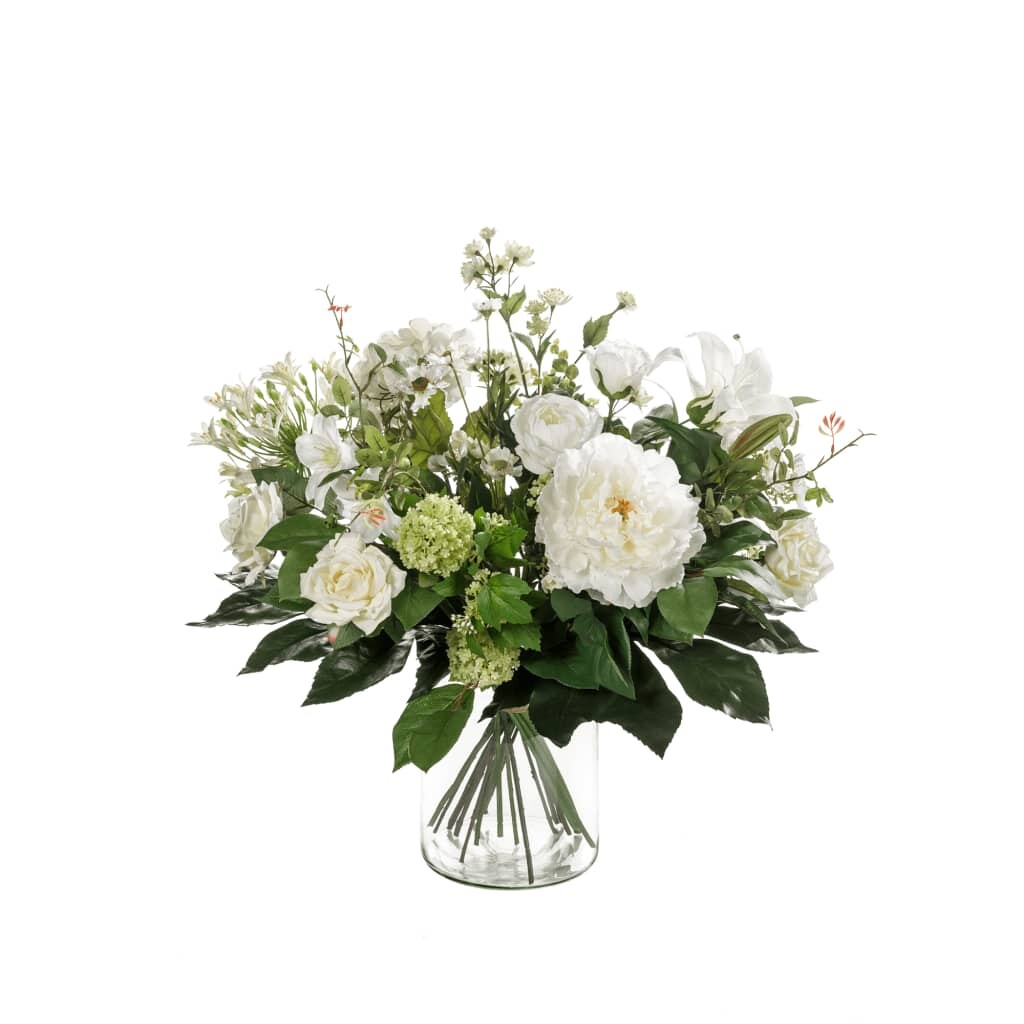 Emerald Bouquet artificiel White Dream