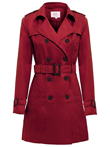 SS7 Femmes Trench-Coat Femmes Mac (42, Rouge) Votre wishlist sur - Main Image
