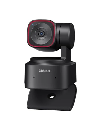 OBSBOT Tiny 2 Lite - Webcam 4K pour PC, Webcam PTZ pour Streaming avec Capteur 1/2", Suivi AI, Contrôle Gestuel, 60 FPS, HDR, Micros Réducteurs de Bruit, Compatible avec Conférence, Réunion Zoom