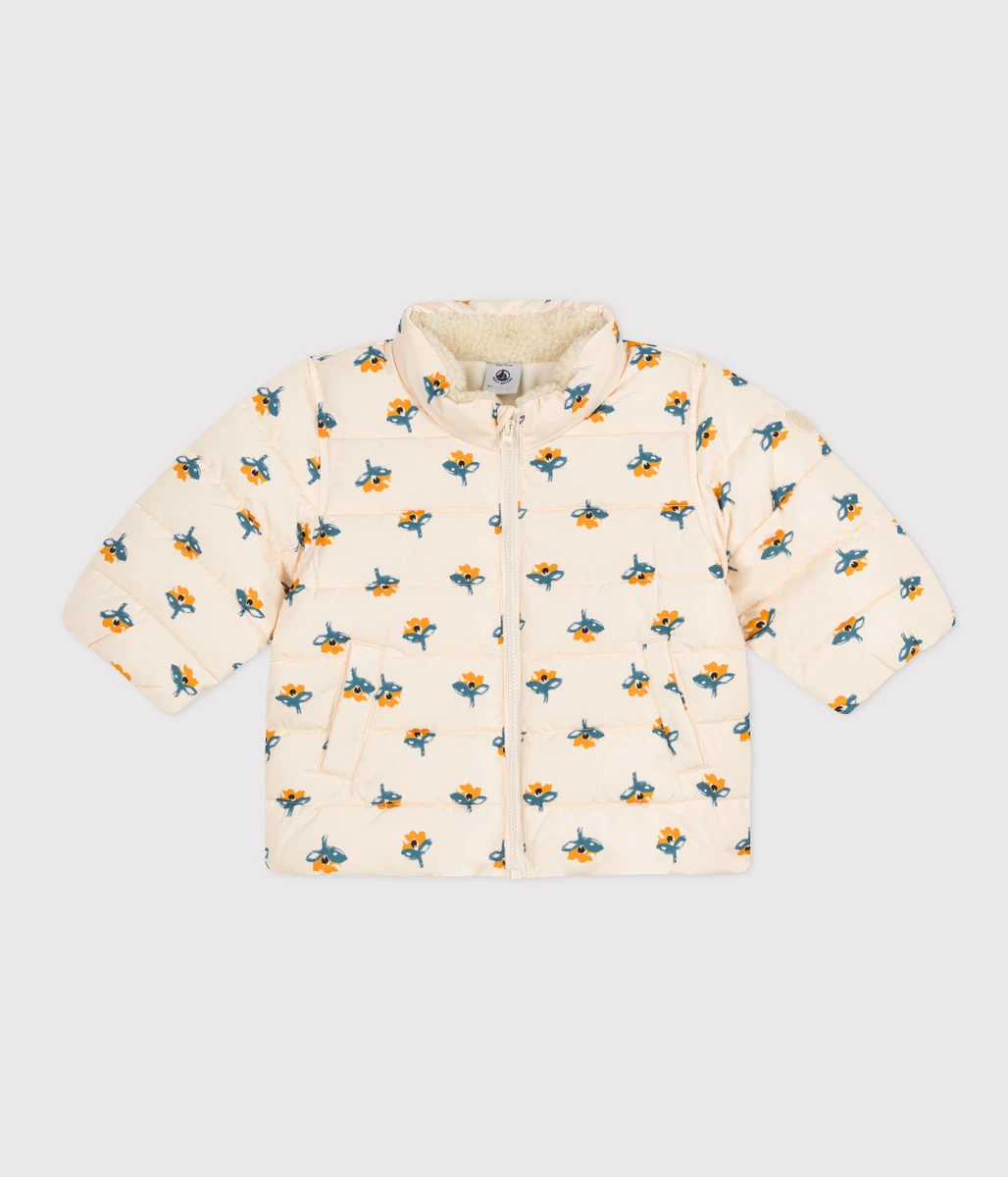Doudoune imprimée capuche rétractable bébé