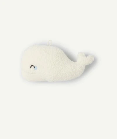 Coussin de décoration baleine blanc