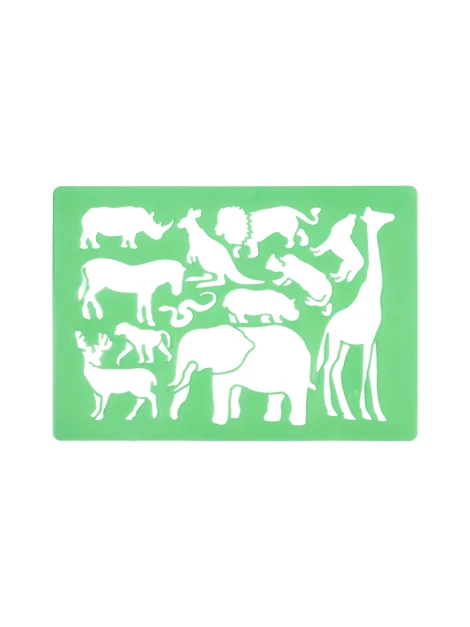 Pochoir animaux | 26,5 x 18,5 cm. | Sage Green