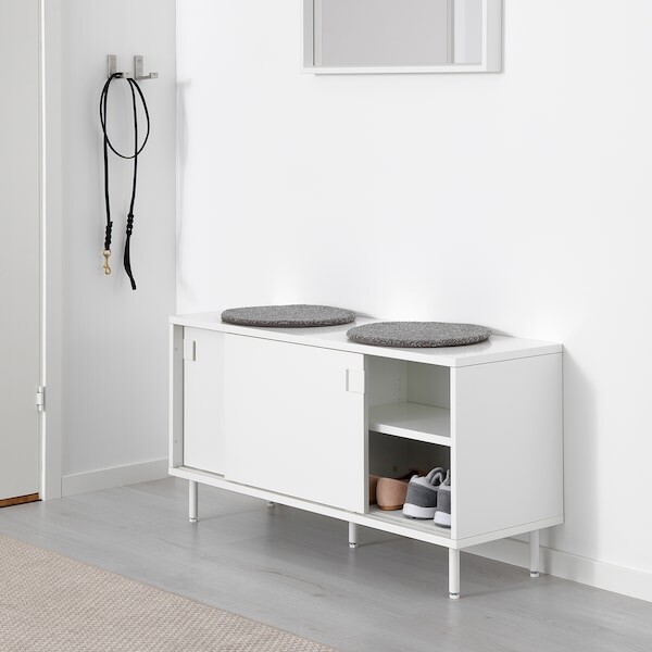 MACKAPÄR Banc av rangements - blanc 100x51 cm