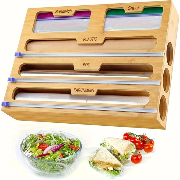 organisateur cuisine 5 en 1 films alimentaires sacs zippés – - Temu France