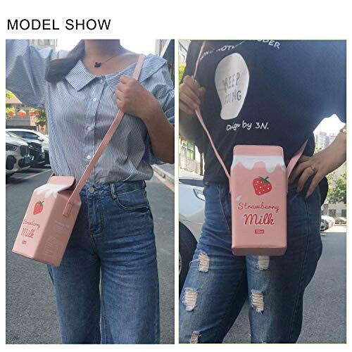LUI SUI Filles en Cuir PU Sac à Main Cupcake crème glacée Pop-Corn Mignon boîte à Lait Portefeuille Sac Petit bandoulière personnalité Mini Sac à bandoulière Sacs à Main(Bleu)