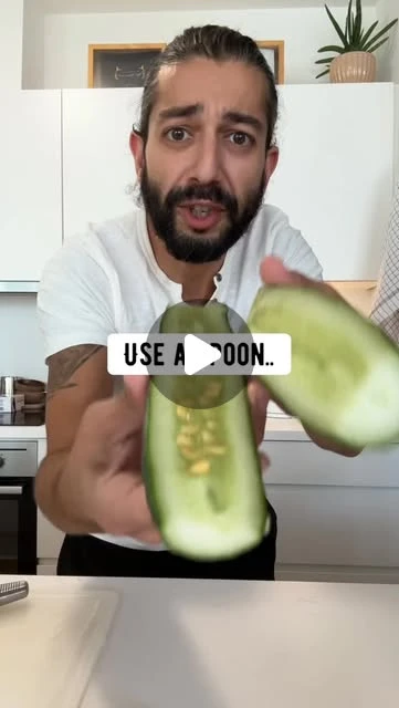Armen Adamjan on Instagram: "Never buy Cucumbers again! 🥒😲...#lifehacks #cucumber #howto"