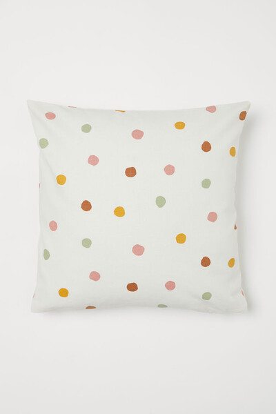 Housse de coussin à pois
