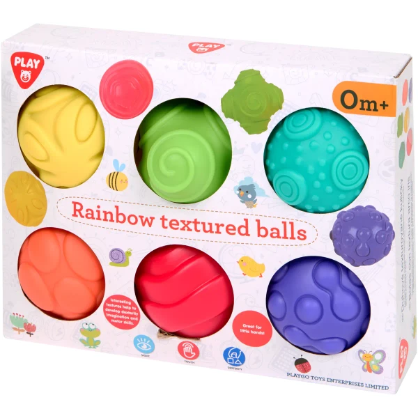 Boules arc-en-ciel texturées Playgo