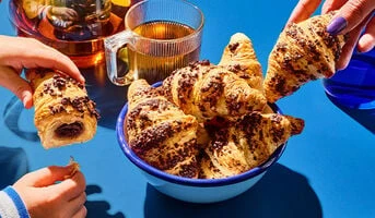 6 croissants fourrés noisette - cacao surgelés Picard