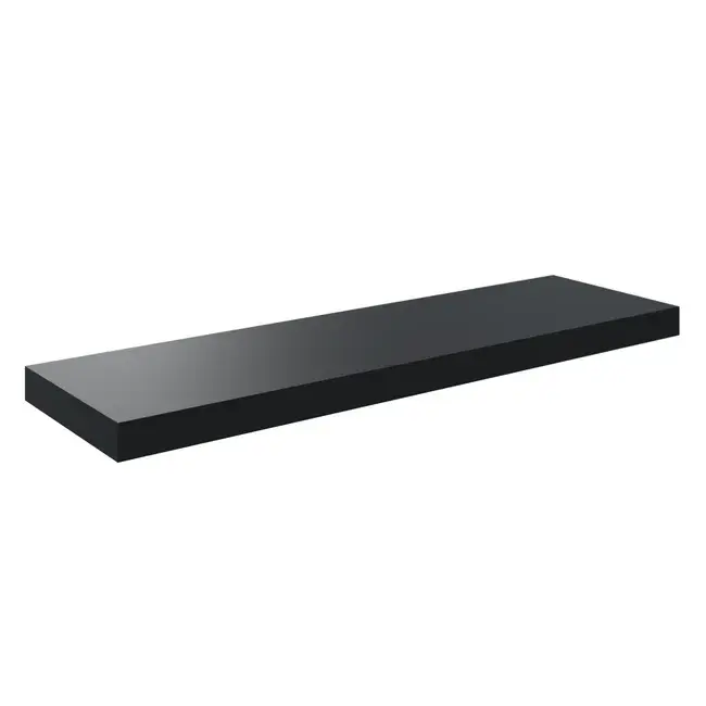 Etagère murale noir mat SPACEO, L.80 x H.3.8 x P.23.5 cm