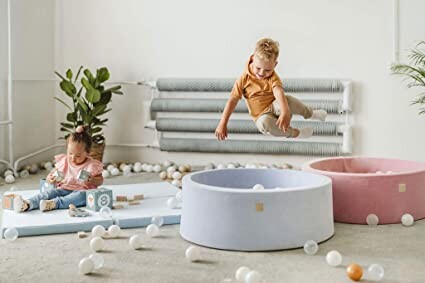 MEOWBABY Piscine À Balles Velvet 90X30cm/200 Balles ø 7cm Rond pour Bébé Enfant Bambin Jouets pour Les Tout-Petits de Jouet Mousse Fabriqué en UE Beige: Blanc/Beige : Amazon.fr: Jeux et Jouets
