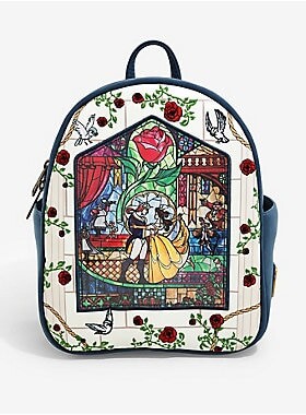 Loungefly Disney Beauty and the Beast Stained Glass Mini Backpack - BoxLunch Exclusive