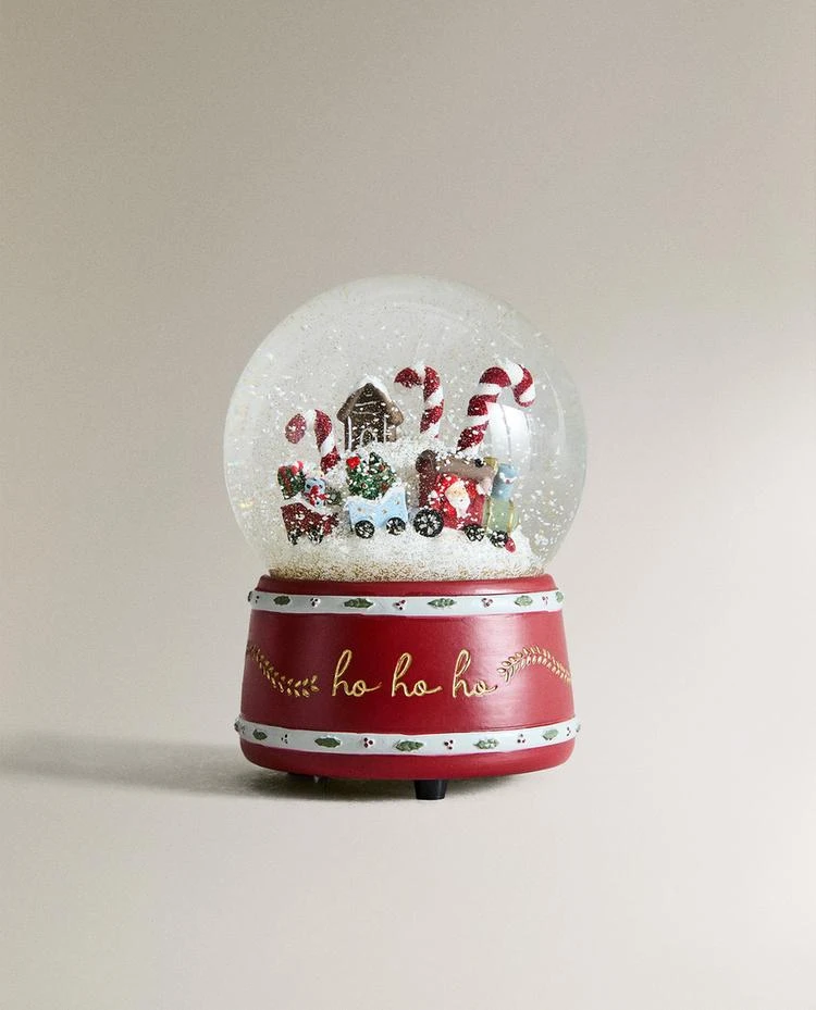 BOULE À NEIGE MUSICALE TRAIN NOËL | Zara Home France