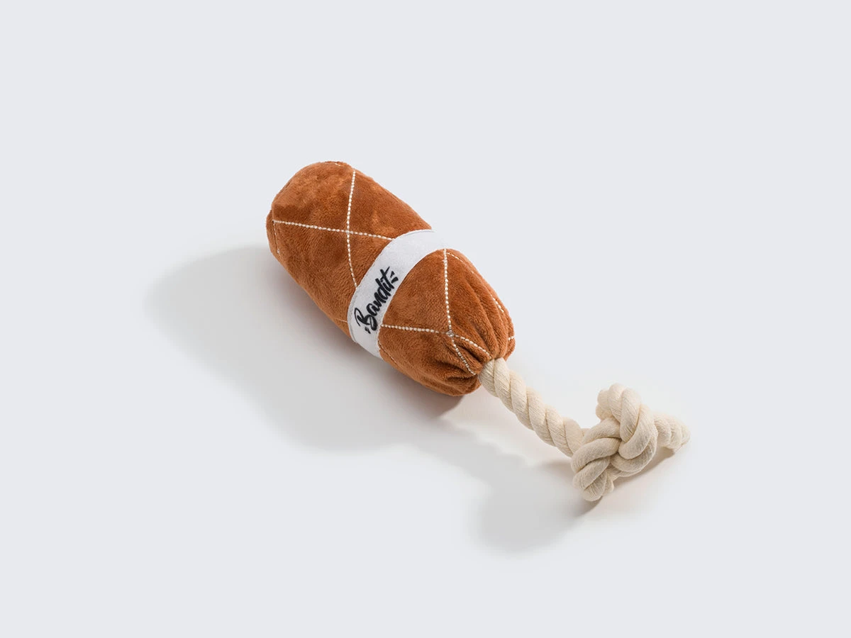 Jouet pour chien en forme de saucisson