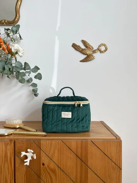 Vanity matelassé Velours vert - Mavelio Créations