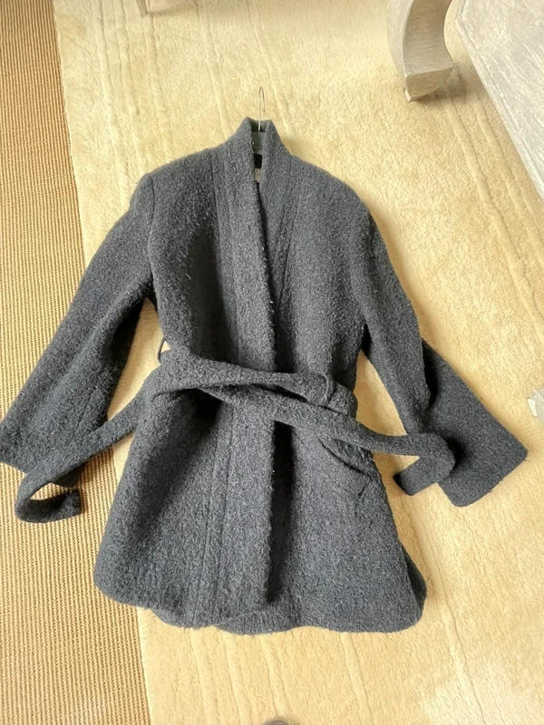 Veste laine bleu marine