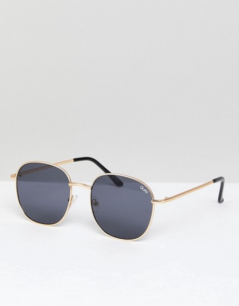 Quay Australia - Jezabell - Lunettes de soleil rondes - Doré/Verres fumés