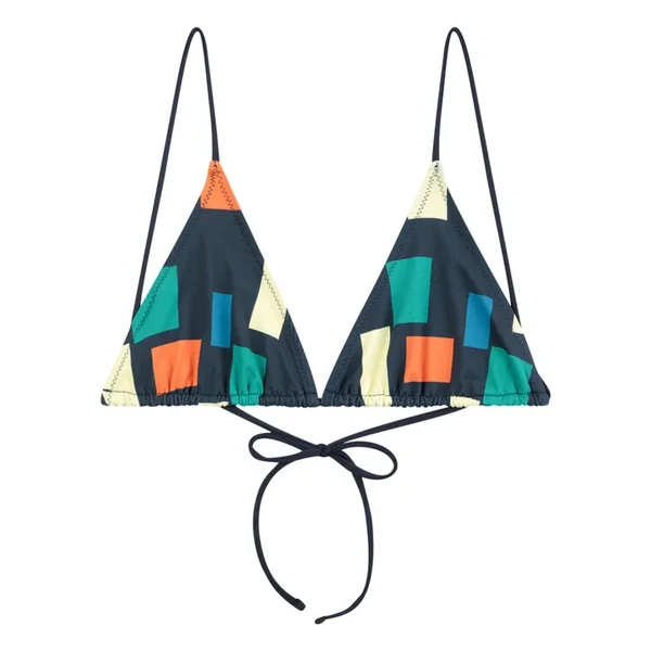Haut de Maillot Color Block Fibres Recyclées - Collection Femme | Bleu marine