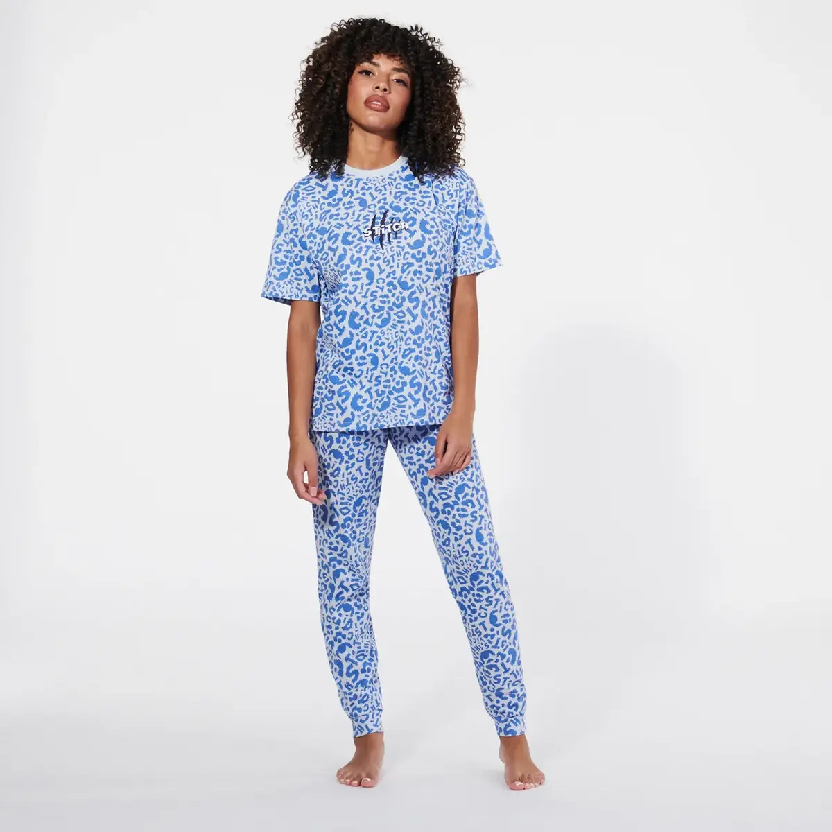 Pantalon imprimé Stitch en jersey