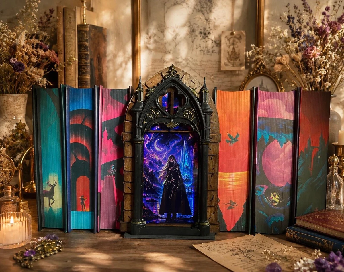 Book Nook Inspiré Throne of Glass – L’Assassine et le Royaume Perdu – Décoration Fantasy Bibliothèque – Portail Inspiré Celaena