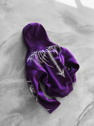 Sweat à Capuche Oversize Dark Angel - Açaï
