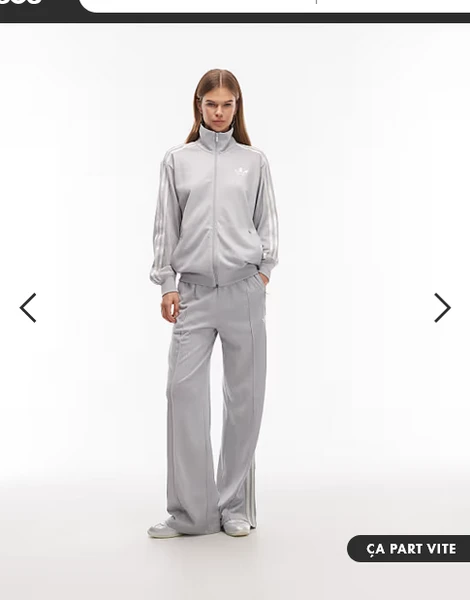 Exclusivité ASOS - adidas Originals - Disco Firebird - Pantalon de survêtement pailleté - Argenté