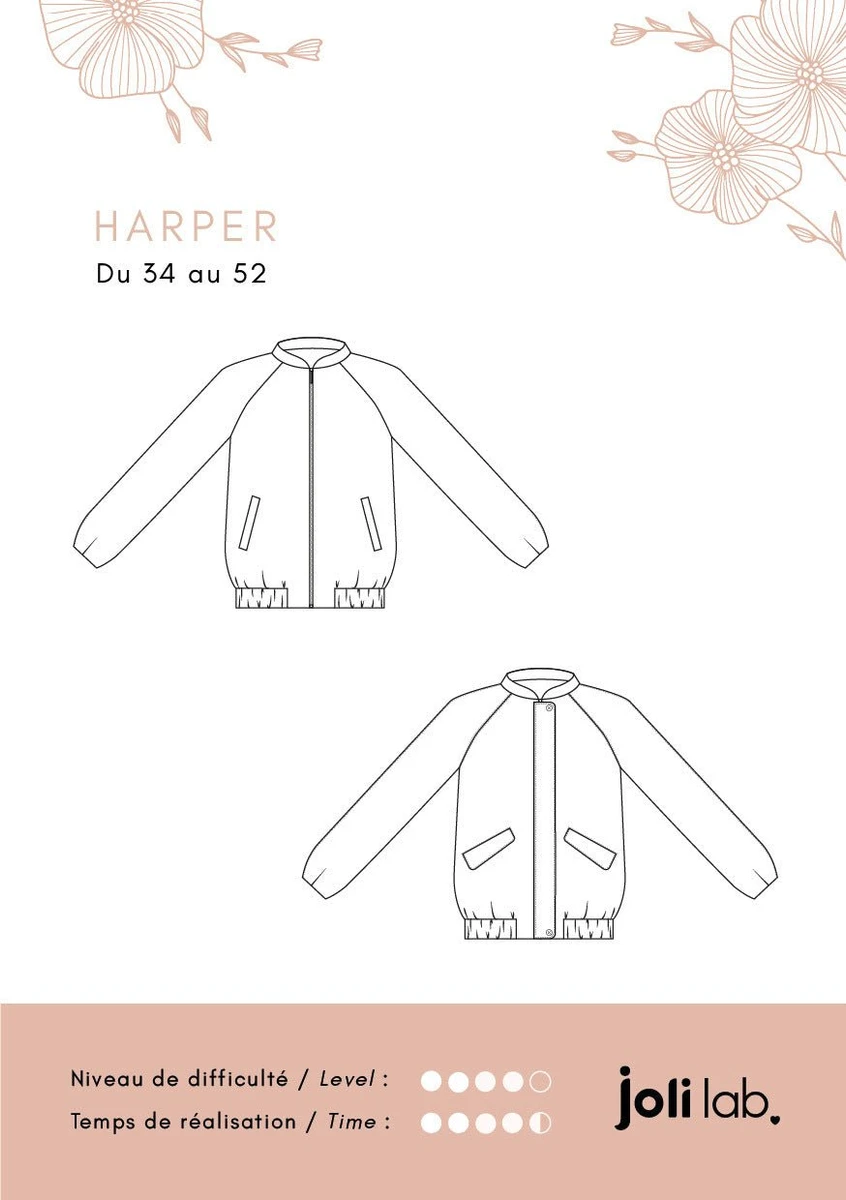 Blouson Harper - Patron Couture PDF ou Pochette
