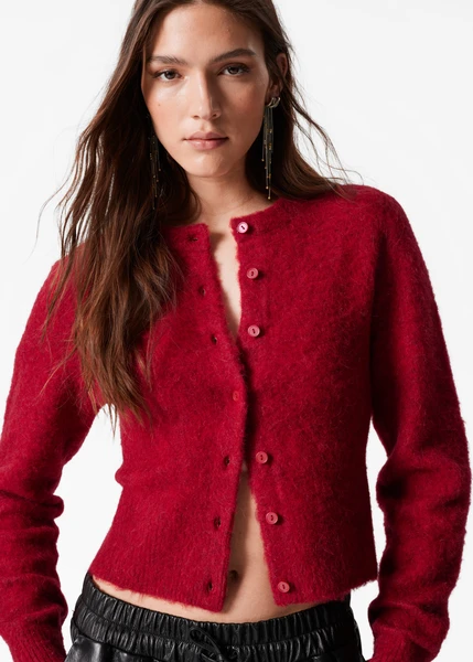 Cardigan en maille d’alpaga mélangé
