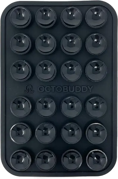 || OCTOBUDDY || Silicone Suction Phone Case Adhesive Mount || (iPhone and Android Cellphone case Compatible, Hands-Free Mobile Accessory Holder for Selfies and Videos) Fidget Toy (Darth Vader)