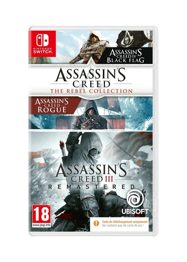 Compilation Assassin's Creed 3 + Liberation & Assassin's Creed Rebel Collection (Code in a Box)