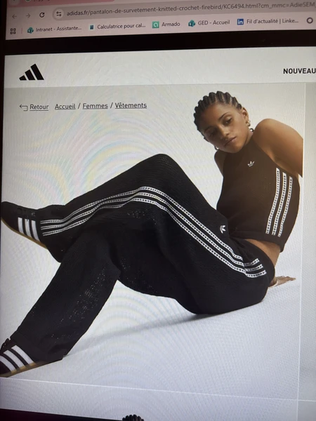 Bas de jogging adidas crochet