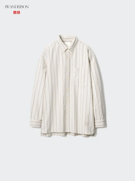 Chemise Oxford coupe oversize (Rayée) pour Homme | UNIQLO FR
