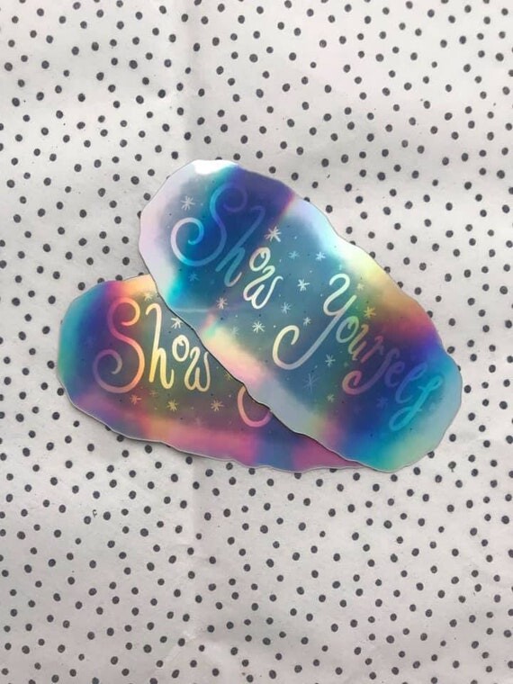 Holographic Frozen 2 « Show Yourself » INSPIRÉ Quote Sticker | Disney INSPIRED, Frozen II inspired, Snowflake Sticker.