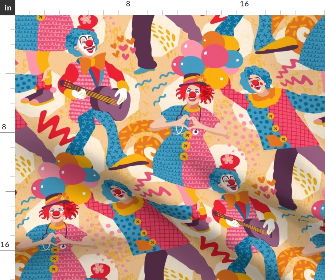 Clown Care - healing power of humor Fabric | Spoonflower