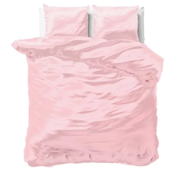 Parure de Lit Satin Rose Bonbon