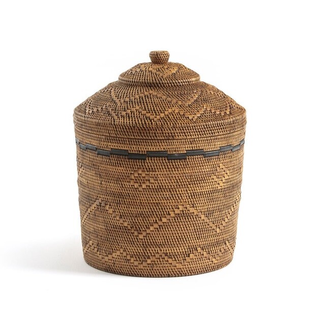 Panier Ø40 x H50 cm bambou et rotin tressé, Brazil 