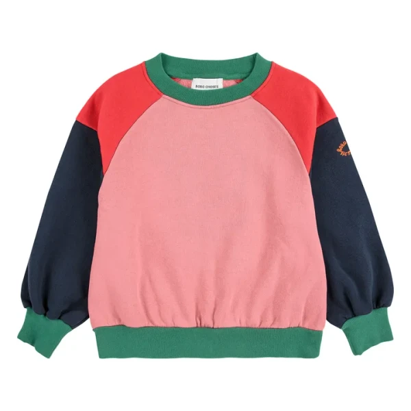 Sweat Colorblock Coton Bio | Rose